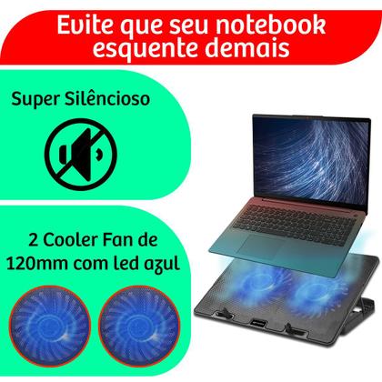 Imagem de Suporte Cooler Para Notebook C3tech NBC-50 Ergonomica Leve