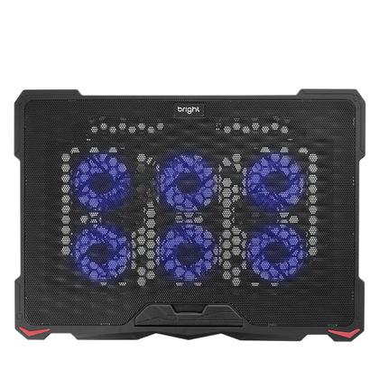 Imagem de Suporte Cooler para Notebook com 6 Fans, LED Azul e USB Hub