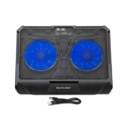 Imagem de Suporte Cooler para Notebook com duas ventoinhas e base giratória Multilaser - AC382