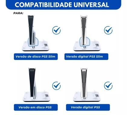 Imagem de Suporte Cooler Para Ps5 Carregador Duplo Base Vr Completa