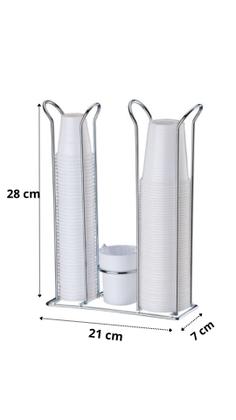 Imagem de Suporte Copos Descartáveis 200ml e 50/80ml e Mexedor Preto Future 1153PT