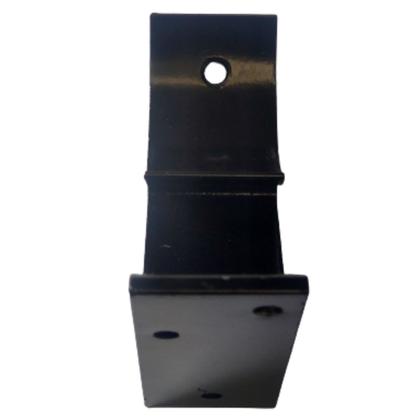 Imagem de Suporte Corrimao Tubo Alumínio Preto Escada Parede KIT 2PCS