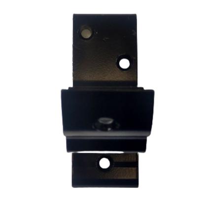 Imagem de Suporte Corrimao Tubo Alumínio Preto Escada Parede KIT 2PCS