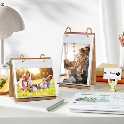 Suporte de álbum de fotos ZEEYUAN 5x7 Desktop Flip para 60 fotos