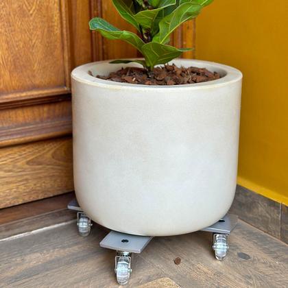 Imagem de Suporte de Alumínio com Roda Silicone Cruzeta para Vaso 35cm