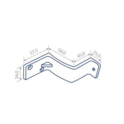 Imagem de Suporte de alumínio para corrimão com reforço
