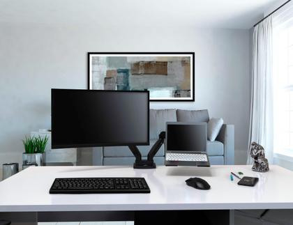 Imagem de Suporte de Apoio para Notebook, De 10" a 17", Compatível com Pistão a Gás, Suporta Até 9kg, Preto, FB7510, ELG