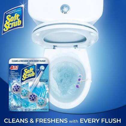 Imagem de Suporte de aro 4 em 1 para limpeza de vasos sanitários Soft Scrub, 6 unidades