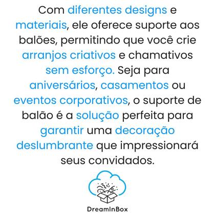 Imagem de Suporte de balão com 10 hastes base de mdf 92 cm piffer