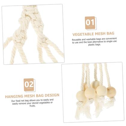 Imagem de Suporte de banana STOBAZA, corda de algodão, cabide de frutas em macramê x2