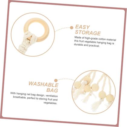 Imagem de Suporte de banana STOBAZA, corda de algodão, cabide de frutas em macramê x2