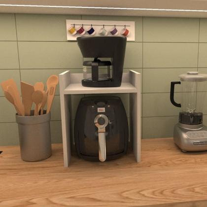 Imagem de Suporte de Bancada Para Airfryer Panela Elétrica Liquidificador Sanduicheira Multiuso