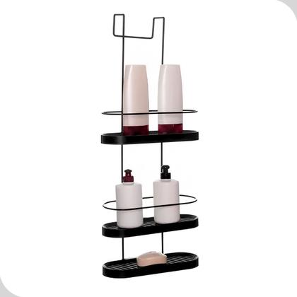 Suporte de Banheiro Porta Shampoo Sabonete Para Box Organizador Metaltru Imagem de Suporte de Banheiro Porta Shampoo Sabonete Para Box Organizador Metaltru