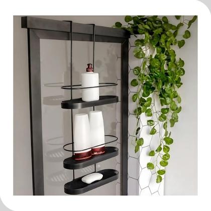 Suporte de Banheiro Porta Shampoo Sabonete Para Box Organizador Metaltru Imagem de Suporte de Banheiro Porta Shampoo Sabonete Para Box Organizador Metaltru