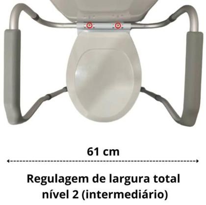 Imagem de Suporte de barra de apoio para vaso sanitário Supermedy