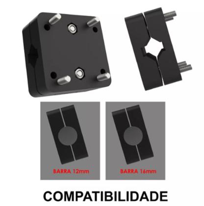 Imagem de Suporte de Barra p/ Instalação GPS ZUMO GARMIN BMW MOTORRAD NAVIGATOR BARRA 12 16 MM