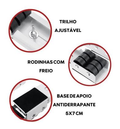 Imagem de Suporte De Base Com Rodinhas Para Geladeira Máquina De Lavar Fogão Móveis pé Ajustável