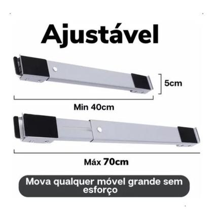 Imagem de Suporte De Base Com Rodinhas Para Geladeira Máquina De Lavar Fogão Móveis pé Ajustável