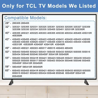 Imagem de Suporte de base de TV TCL Roku Smart TV de 28 a 65 polegadas - Dinghosen