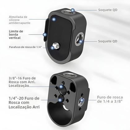 Imagem de Suporte De Bateria DJI RS 4 RS 3 RS 2 Com Base De Montagem E Soquete QD Rosca 14 38
