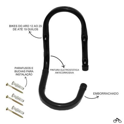 Imagem de Suporte de Bicicleta Parede Vertical Bike Peixinho Mtb Speed