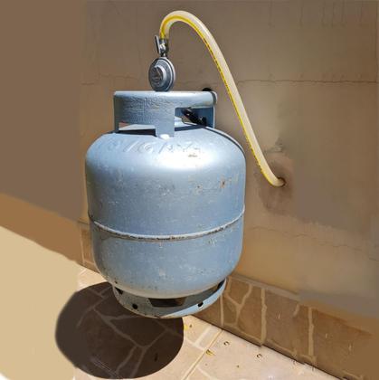 Imagem de Suporte De Bojao de Gas Parede Vertical Para Botijão De Gás Anti Furto