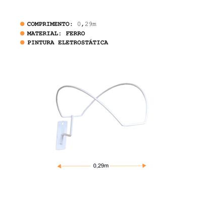 Imagem de Suporte de Boné Para Parede - 10 Unidades Cor:Branco