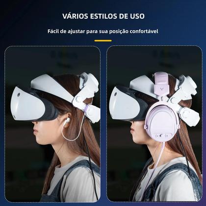 Imagem de Suporte De Cabeça Ajustável E Retrátil Para Óculos SONY PS VR2 PlayStation VR - Acessórios De