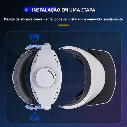 Imagem de Suporte De Cabeça Ajustável E Retrátil Para Óculos SONY PS VR2 PlayStation VR - Acessórios De