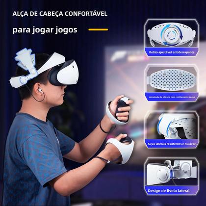 Imagem de Suporte De Cabeça Ajustável E Retrátil Para Óculos SONY PS VR2 PlayStation VR - Acessórios De