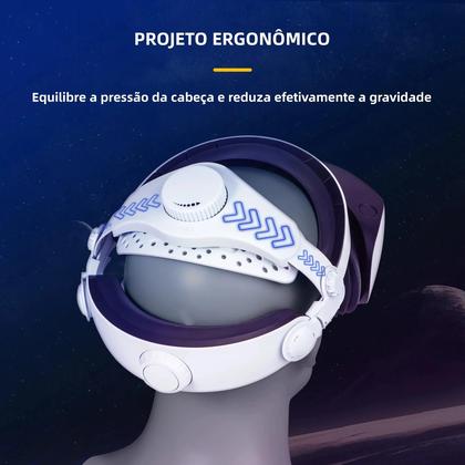 Imagem de Suporte De Cabeça Ajustável E Retrátil Para Óculos SONY PS VR2 PlayStation VR - Acessórios De