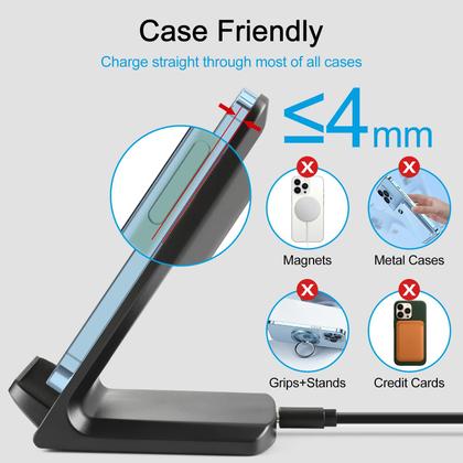 Imagem de Suporte de carregador sem fio OneCut para Samsung Galaxy S24+ S24 Ultra S23 S22 S21 S20 FE S10 S10e S9 Plus S8 Note 20 10 9 8 Z Flip Fold 5 4 3