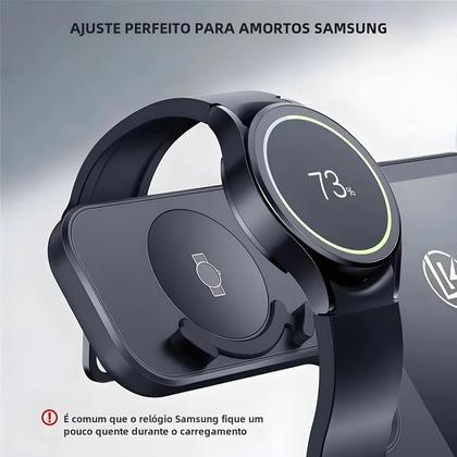 Imagem de Suporte de Carregamento Rápido Sem Fio Samsung - Galaxy S23/S22/S21/Ultra/Note/Watch 5/4/Active/Buds