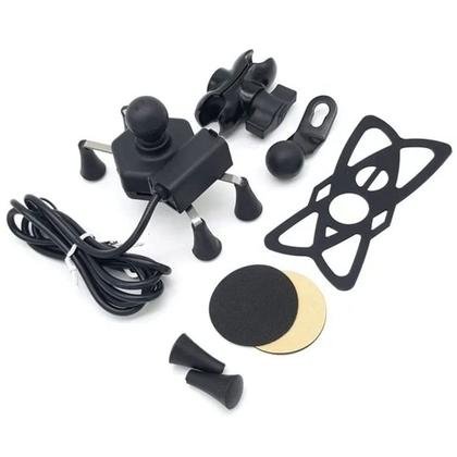 Imagem de Suporte de Celular Garra com Carregador USB Para Moto