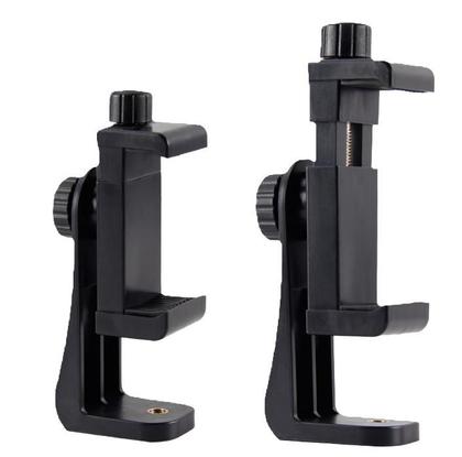 Imagem de Suporte De Celular/Smartphone Giratório 2x1 Com Trava Modelo Rosca P/ Tripés Sapatas Rosca 1/4