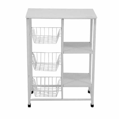 Imagem de Suporte De Chão Para Microondas Forno Elétrico Filtro De Água Com Fruteira E Prateleiras Reforçada Multiuso
