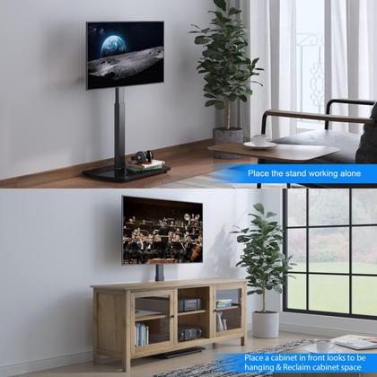 Imagem de Suporte de Chão Universal para TV YOMT - Compatível com Apple TV e Roku Ultra