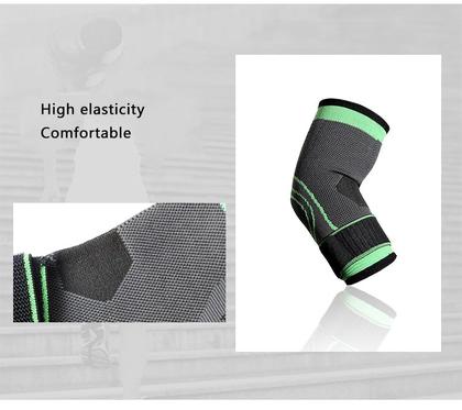 Imagem de Suporte de compressão para cotovelo, bandagem elástica respirável para braço, cobertura para cotovelo, protetor de manga