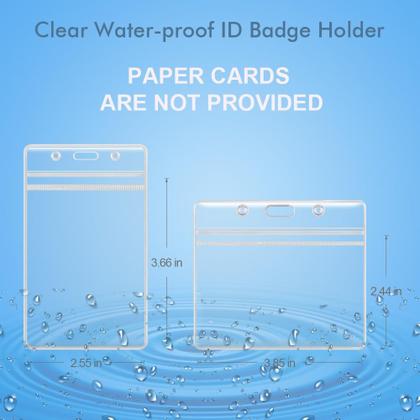 Imagem de Suporte de crachá, clipe retrátil Mcyye com cabo de tração de 60 cm, pacote com 3