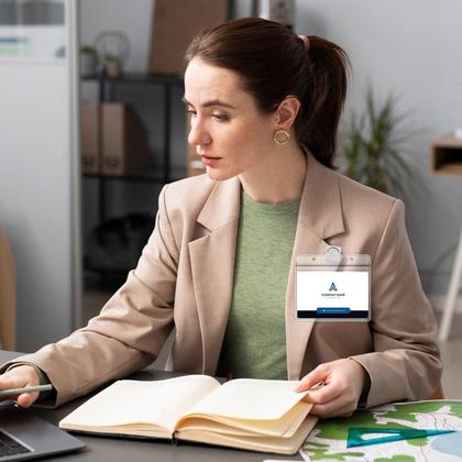 Imagem de Suporte de crachá TOTDTDA, pacote 300, PVC impermeável horizontal