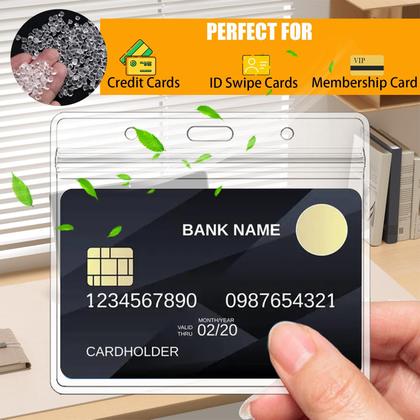 Imagem de Suporte de crachá TOTDTDA, pacote 300, PVC impermeável horizontal