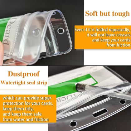 Imagem de Suporte de crachá TOTDTDA, pacote 300, PVC impermeável horizontal