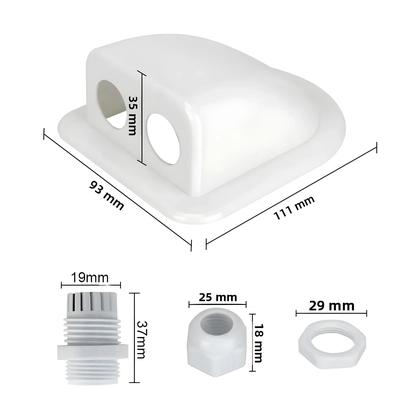 Imagem de Suporte De Entrada De Cabo Para Caixa De Junção Solar Com Duplo Orifício Acessórios Automotivos Para