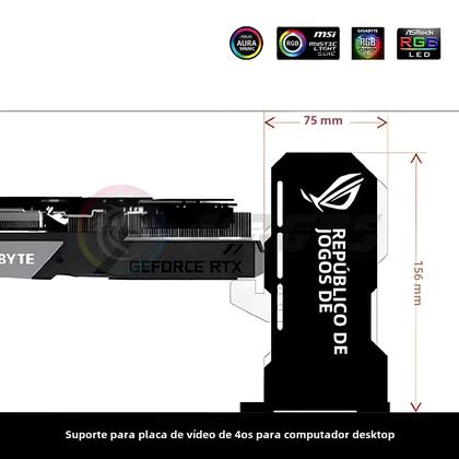 Imagem de Suporte de GPU RGB com Fluxo de Ar - Compatível com MSI, AORUS, ROG, TUF e PCs com Temas de Anime