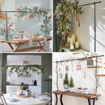 Imagem de Suporte de haste de mesa OSYIN Over The Table 46-82” com braçadeiras pretas