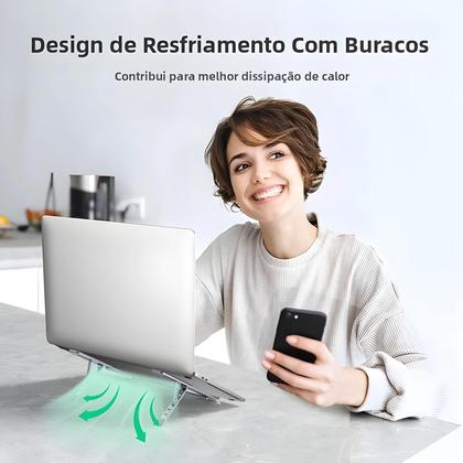 Imagem de Suporte De Laptop Dobrável Em Alumínio Para Macbook Air pro Suporte Vertical Para Notebook Com