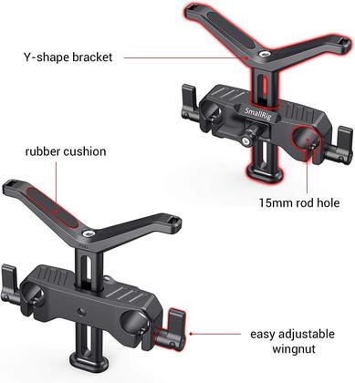 Imagem de Suporte de lente SMALLRIG BSL2681 para equipamento de ombro de câmera DSLR