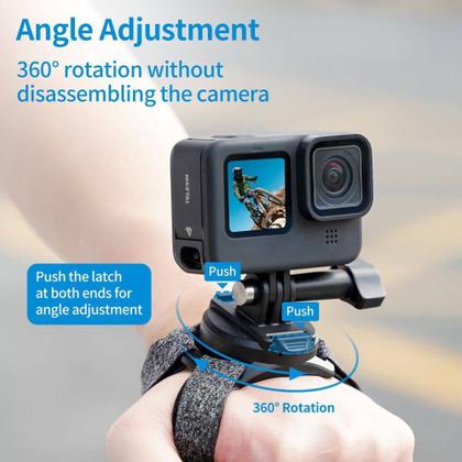 Imagem de Suporte de Mão e Pulso para GoPro e Câmeras Similares - Telesin