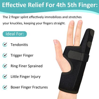 Imagem de Suporte de mão Finger Splint GenetGo Metacarpal para fraturas de boxer