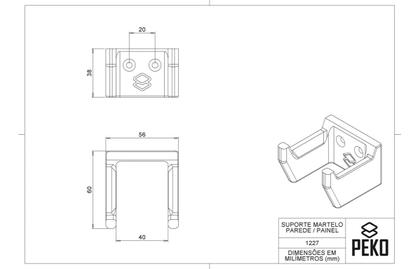 Imagem de Suporte De Martelo Universal P Parede Oficina E Painel